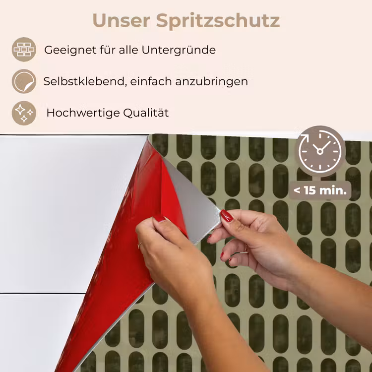 Spritzschutz Küche - Rhythmic - Aufschlag - Grün — 4