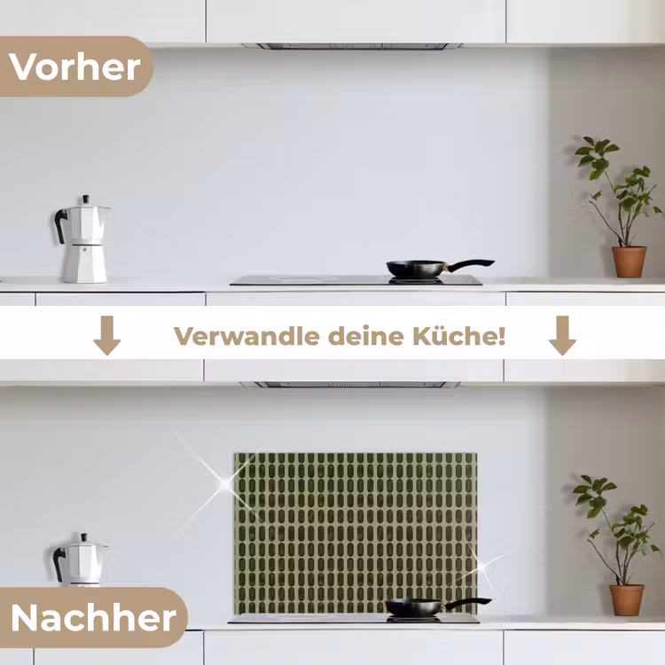 Spritzschutz Küche - Rhythmic - Aufschlag - Grün — 7