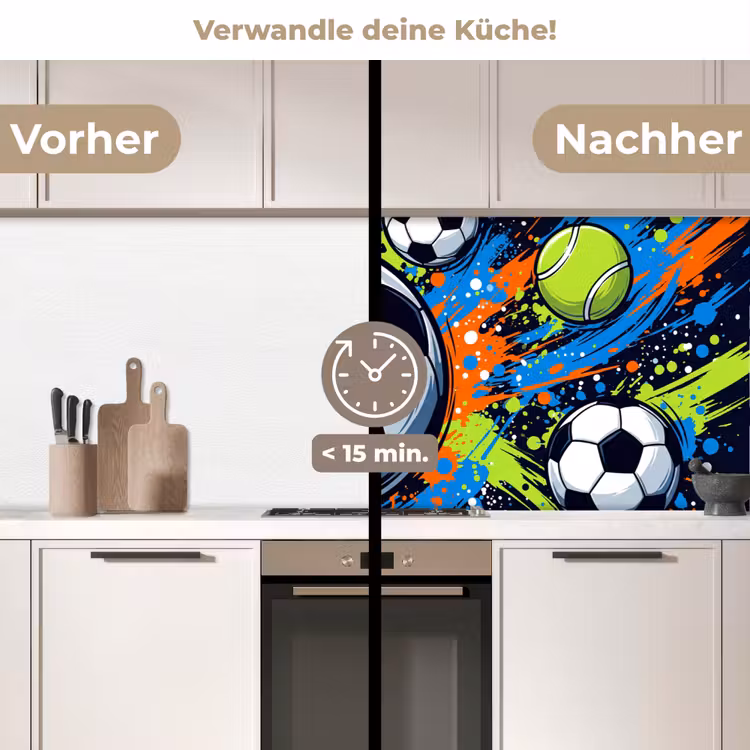 Spritzschutz Küche - Sport - Bälle - Farbenfroh — 2
