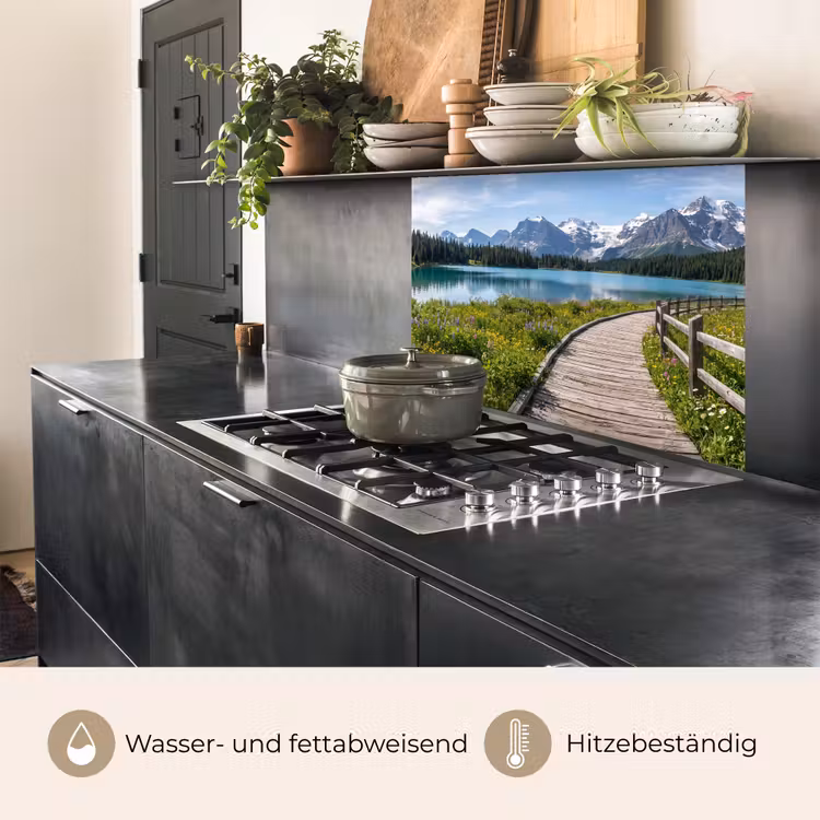 Küchen rückwand - Berge - See - Landschaft - Blau — 4