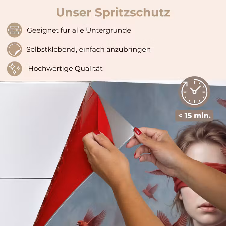 Spritzschutz Küche - Porträt - Kraftvoll - Rot — 4