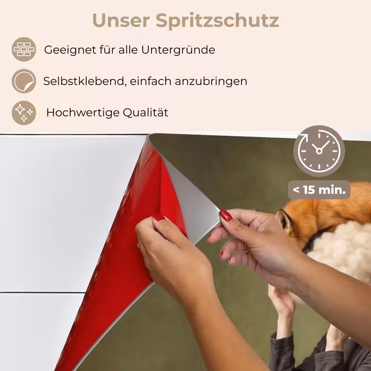 Spritzschutz Küche - Fuchs - Surrealist - Grün — 4
