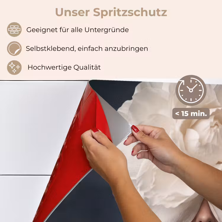 Spritzschutz Küche - Porträt - Mysteriös - Weiß — 4