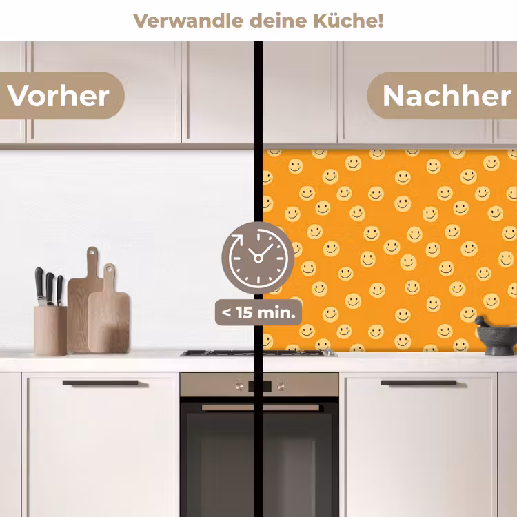 Spritzschutz Küche - Smileys - Retro - Absatz — 2