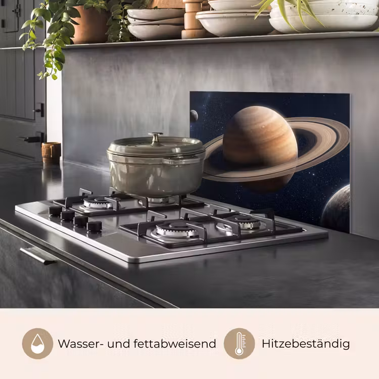 Spritzschutz Küche - Planeten - Saturn - Weltraum — 2