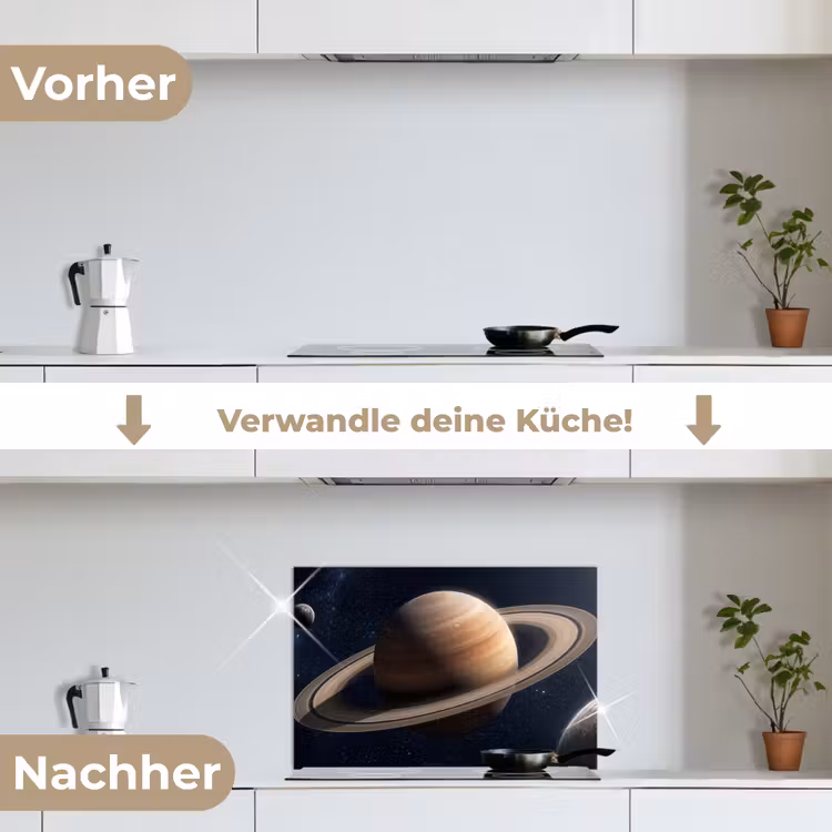 Spritzschutz Küche - Planeten - Saturn - Weltraum — 7