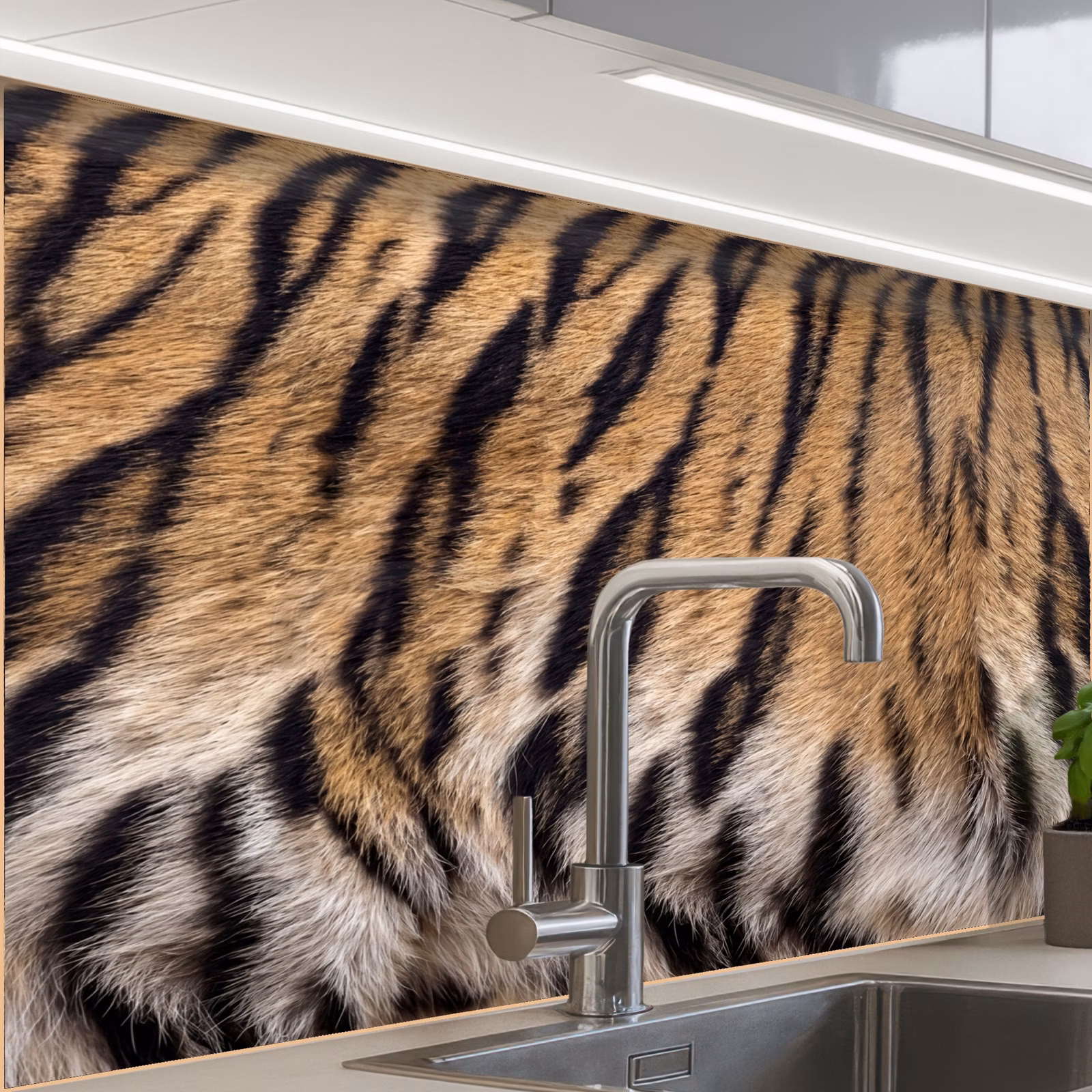 Küchen rückwand - Tigerfell - Klassisch - Schwarz — 1