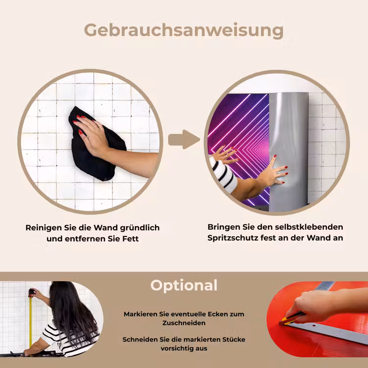 Spritzschutz Küche - Dreidimensional - Tunnel - Raum — 6