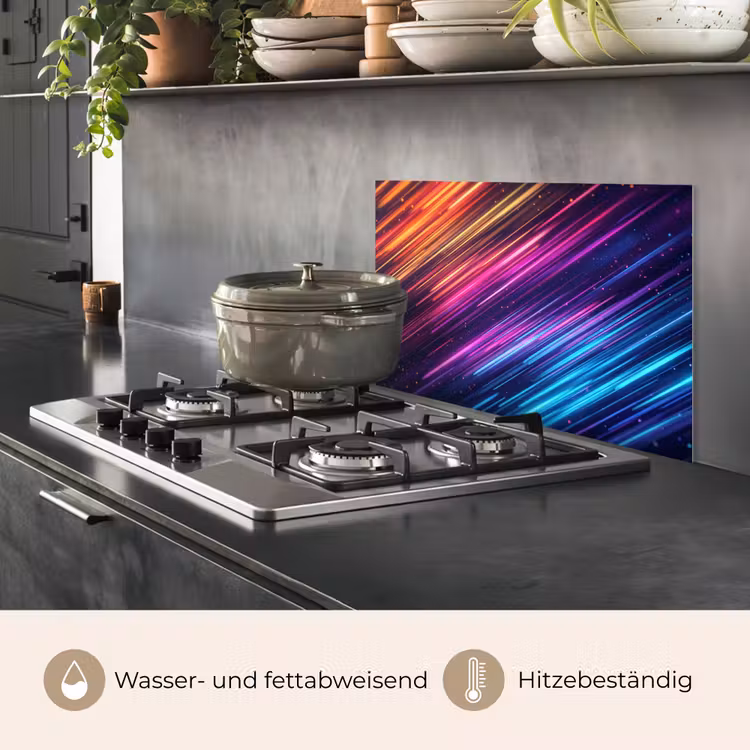 Spritzschutz Küche - Geschwindigkeit - Kosmos - Farbenfroh — 2