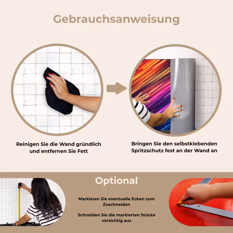 Spritzschutz Küche - Geschwindigkeit - Kosmos - Farbenfroh — 6