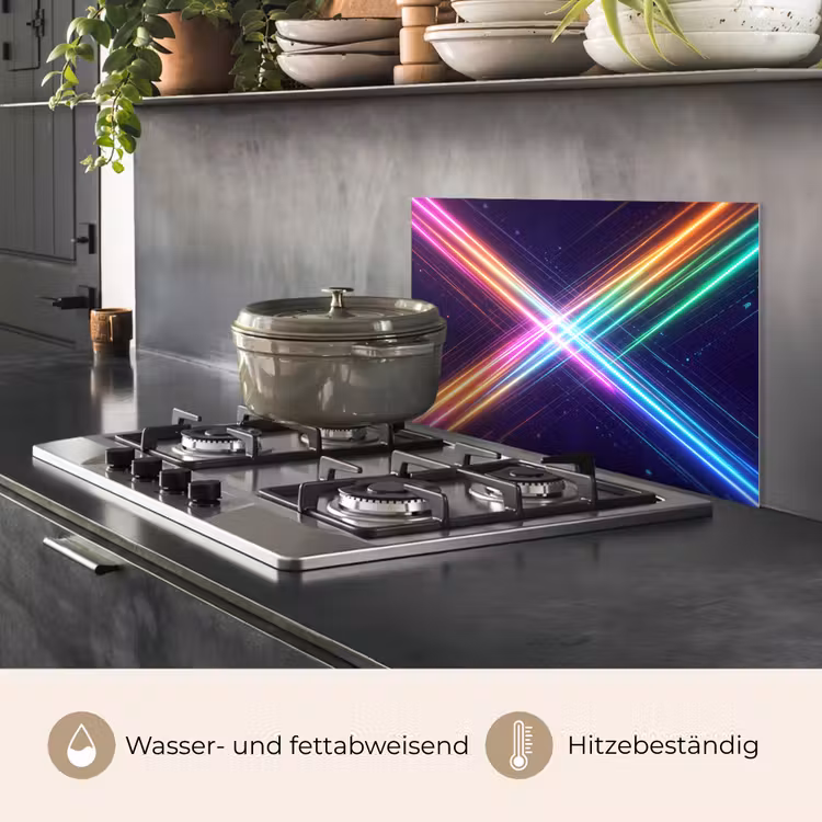 Spritzschutz Küche - Kreuze - Verleumdung - Neon — 2
