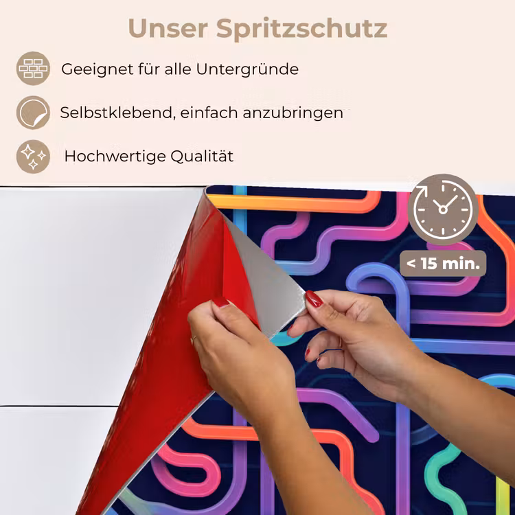 Spritzschutz Küche - Retro - Abstrakt - Neon — 4
