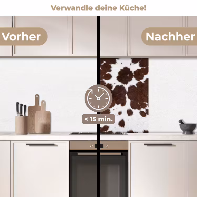 Küchen rückwand - Rindsleder - Klassisch - Braun — 2
