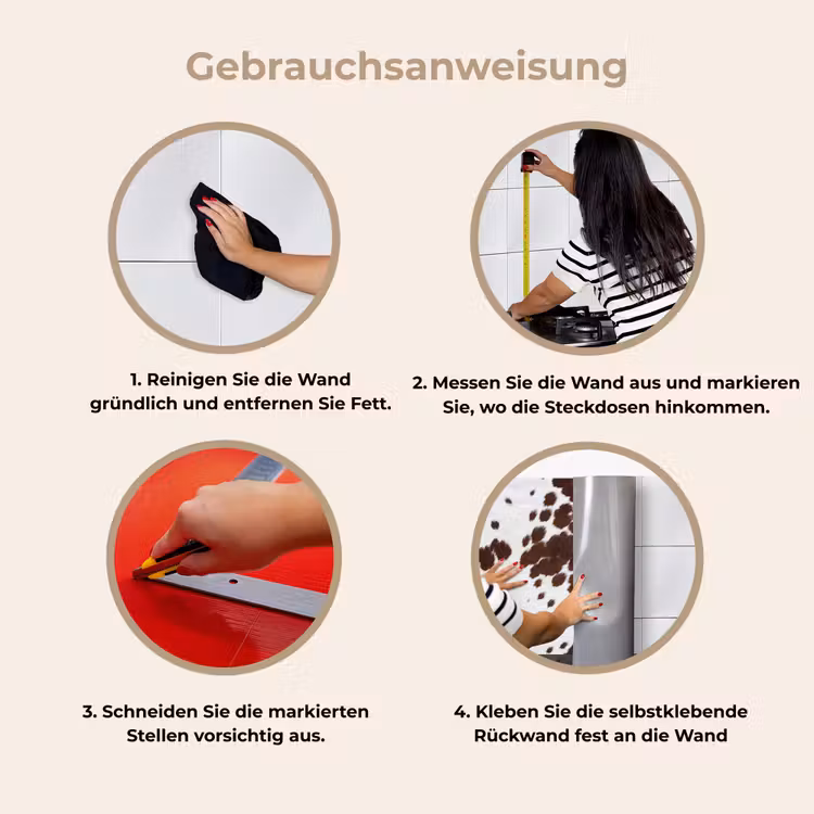Küchen rückwand - Rindsleder - Klassisch - Braun — 8