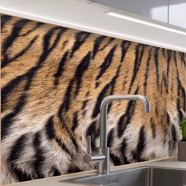 Küchen rückwand - Tigerfell - Klassisch - Schwarz — 1