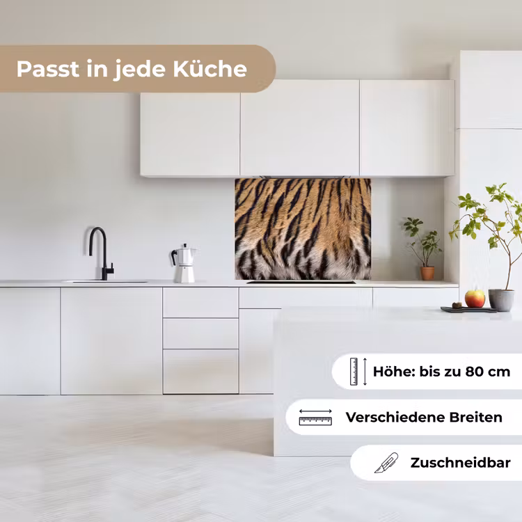 Küchen rückwand - Tigerfell - Klassisch - Schwarz — 6