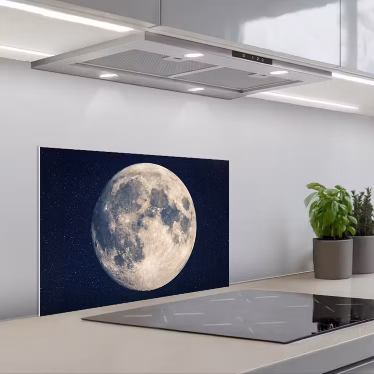 Spritzschutz Küche - Weltraum - Mond - Kosmos — 1