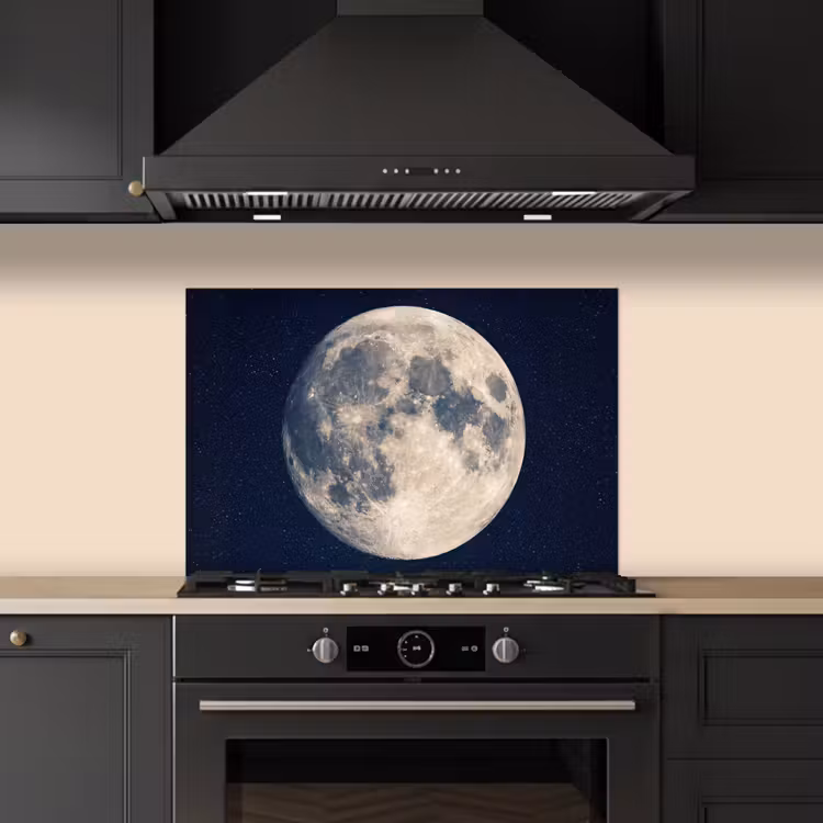 Spritzschutz Küche - Weltraum - Mond - Kosmos — 5