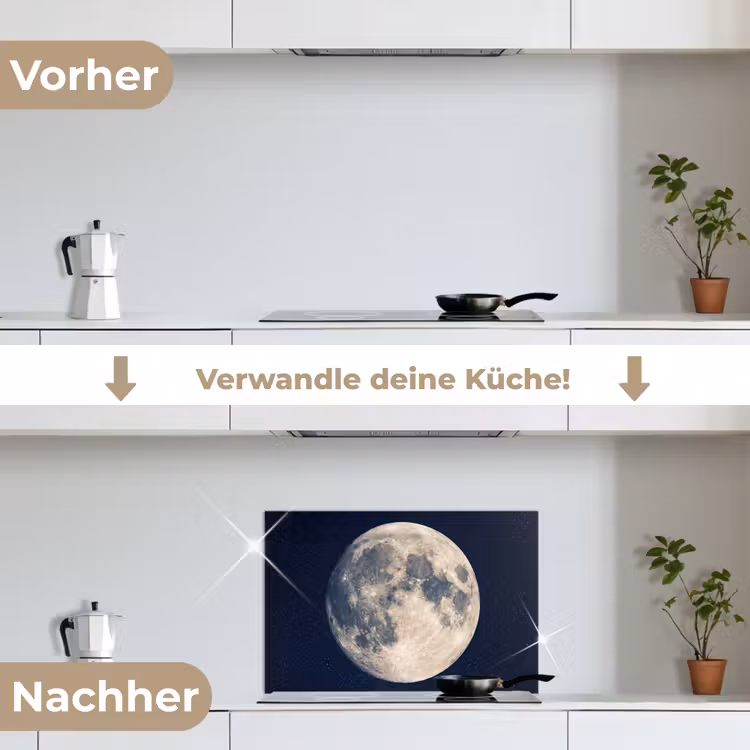 Spritzschutz Küche - Weltraum - Mond - Kosmos — 7