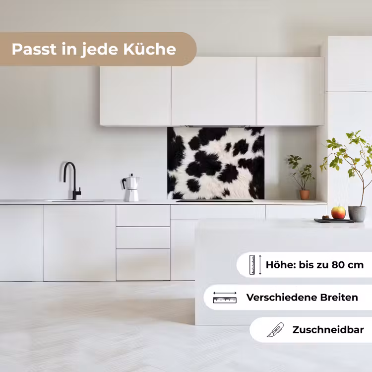 Küchen rückwand - Fell - Textur - Schwarz - Weiß — 6