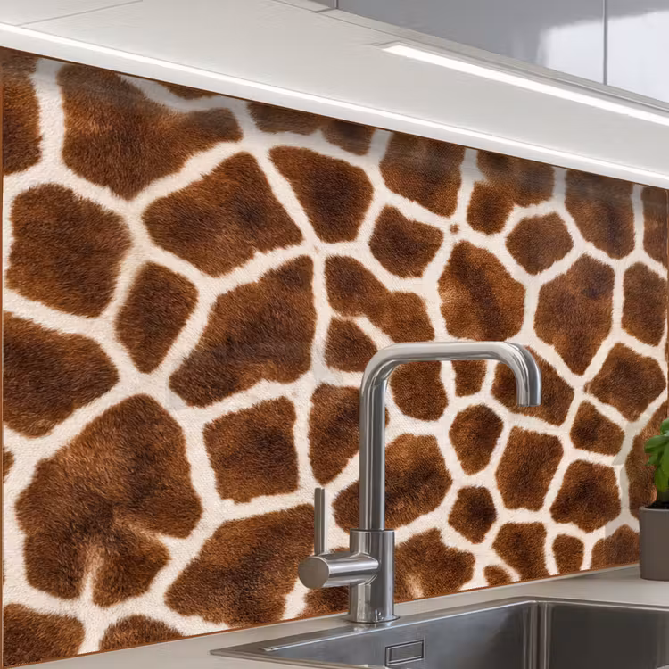 Küchen rückwand - Giraffe - Mantel - Klassisch - Braun — 1