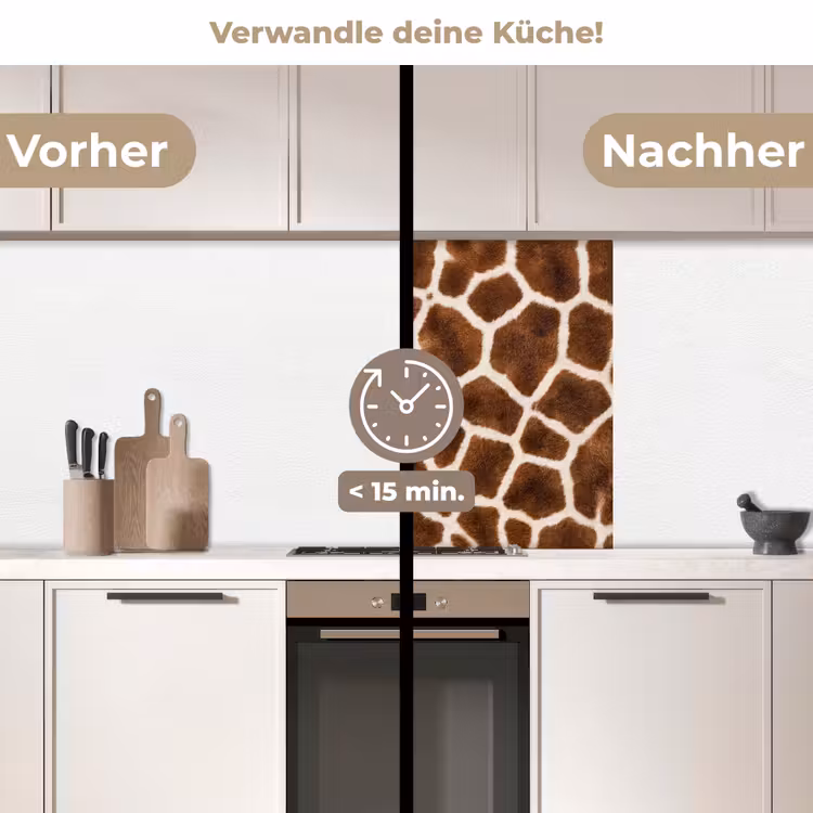 Küchen rückwand - Giraffe - Mantel - Klassisch - Braun — 2
