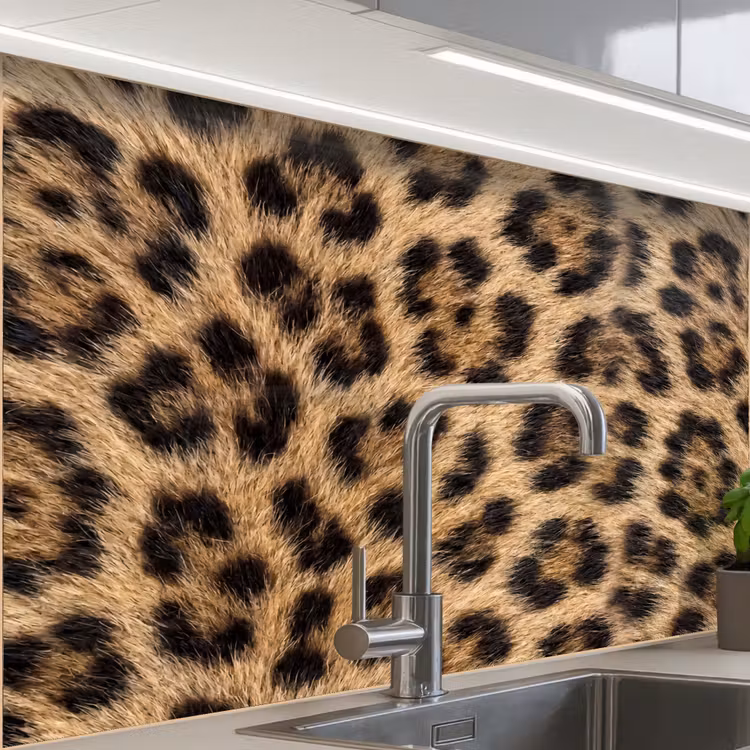 Küchen rückwand - Leopard - Mantel - Klassisch - Braun — 1