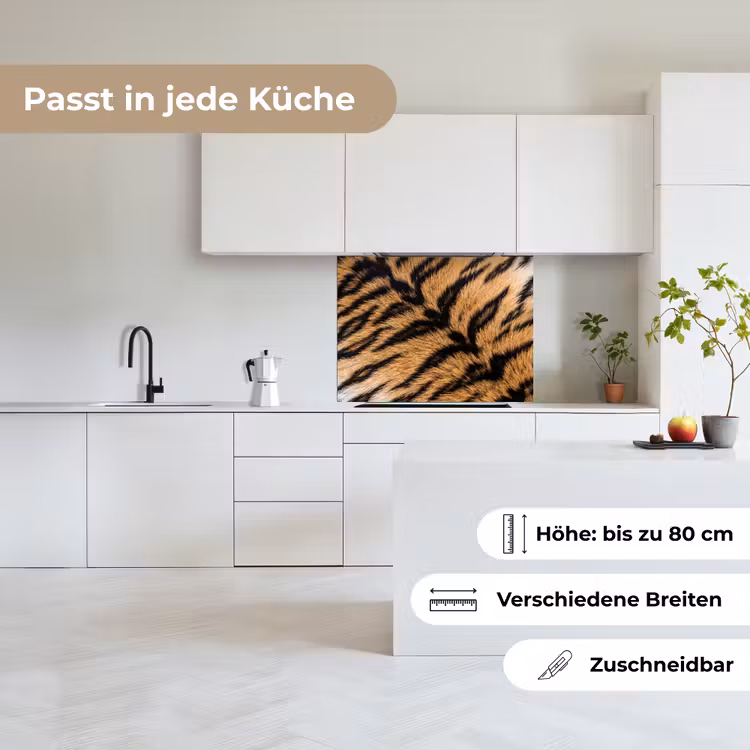 Küchen rückwand - Realistisch - Tigerfell - Schwarz — 6