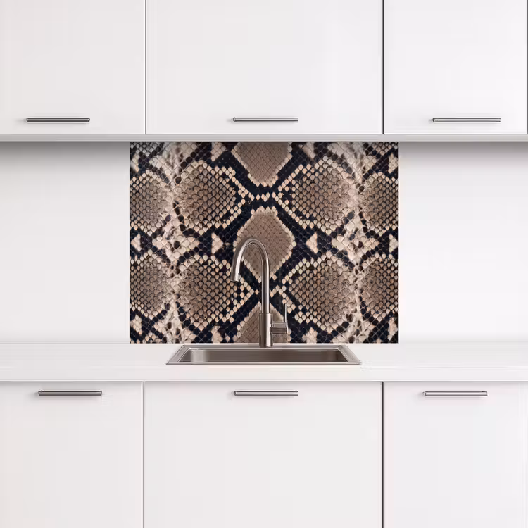 Küchen rückwand - Schlangendruck - Python - Braun — 3