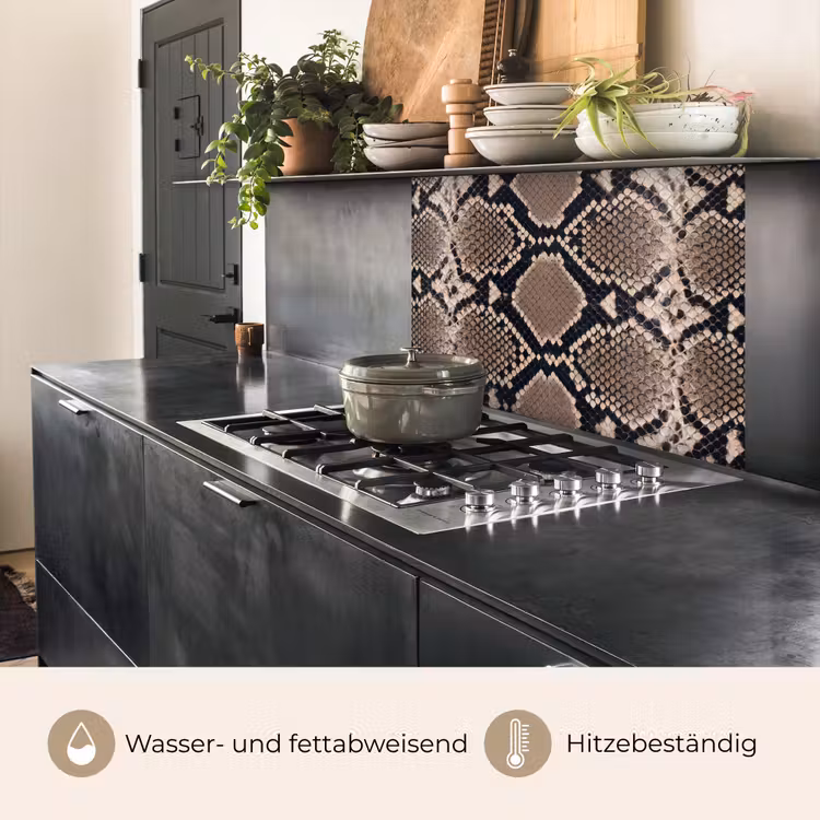 Küchen rückwand - Schlangendruck - Python - Braun — 4