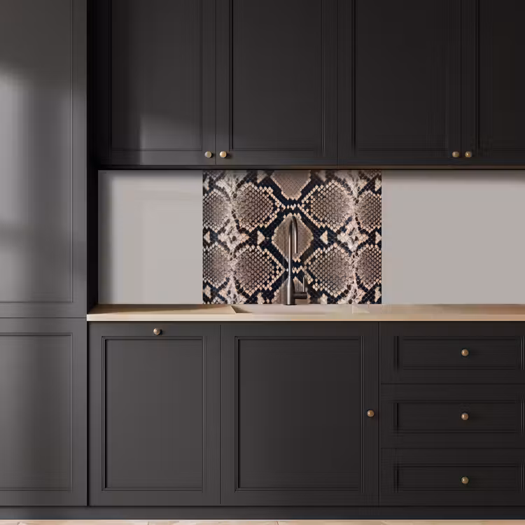 Küchen rückwand - Schlangendruck - Python - Braun — 5