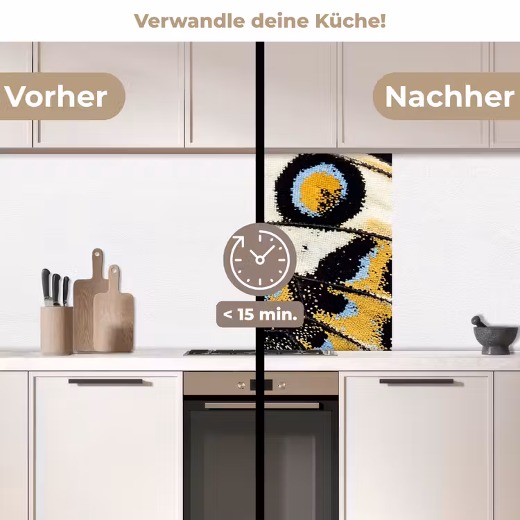 Küchen rückwand - Schmetterling - Flügel - Gelb — 2