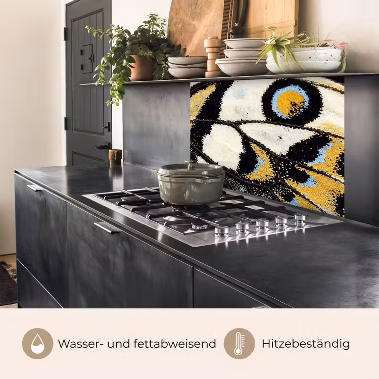 Küchen rückwand - Schmetterling - Flügel - Gelb — 4