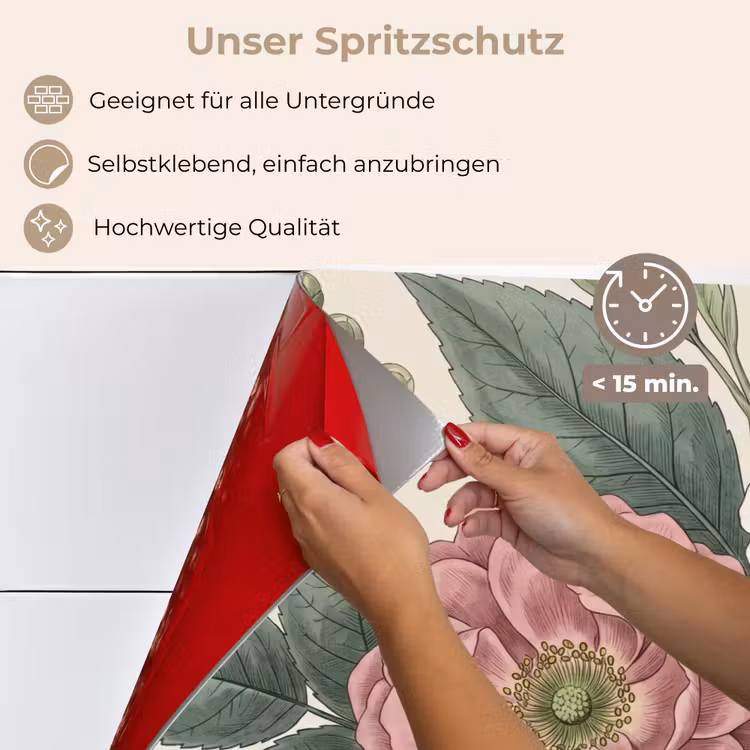 Spritzschutz Küche - Romantisch - Design - Farbenfroh — 4