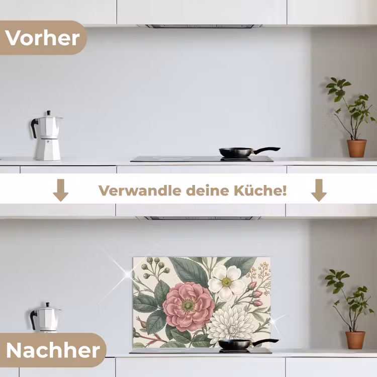 Spritzschutz Küche - Romantisch - Design - Farbenfroh — 7
