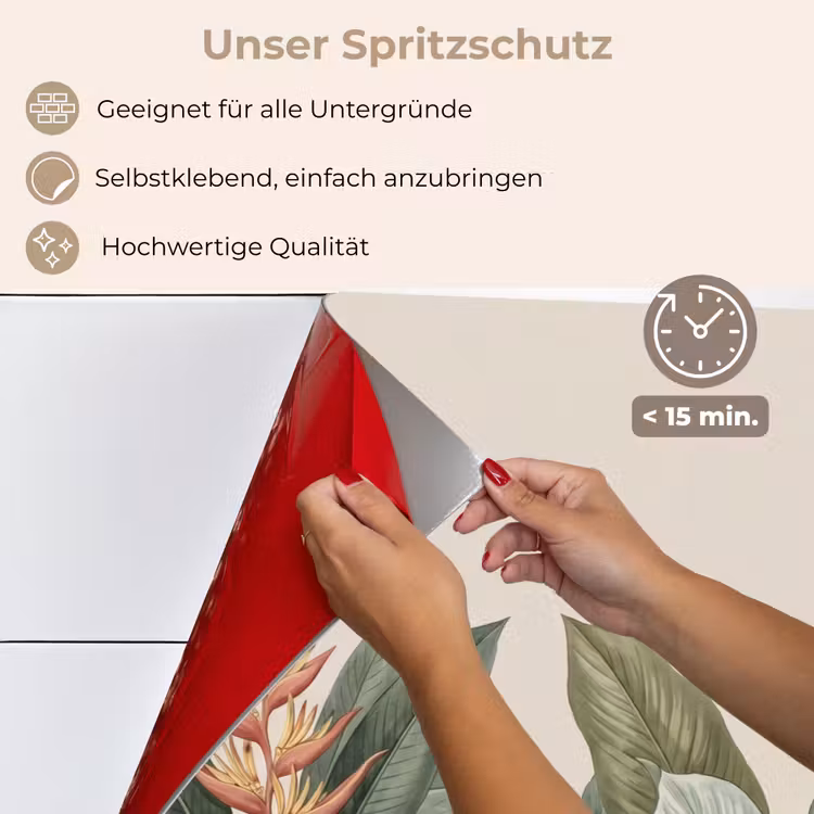 Spritzschutz Küche - Tropisch - Pflanzen - Modern - Grün — 4