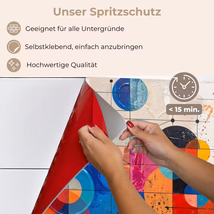Spritzschutz Küche - Kunst - Geometrisch - Abstrakt - Farbenfroh — 4