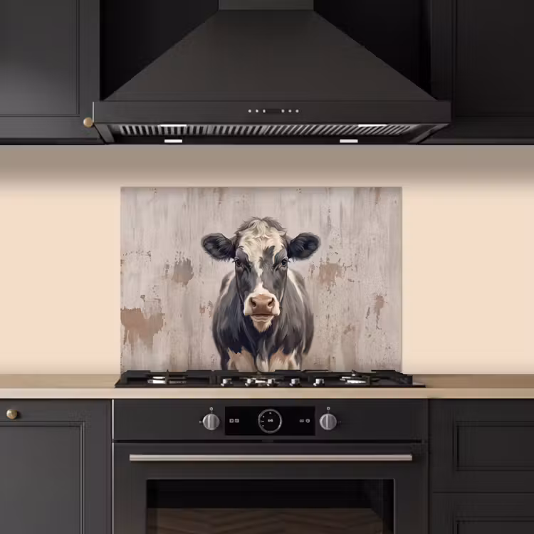 Spritzschutz Küche - Kuh - Porträt - Tiere - Modern — 5