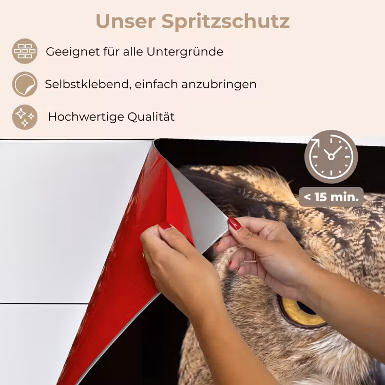 Spritzschutz Küche - Uhu - Porträt - Braun — 4
