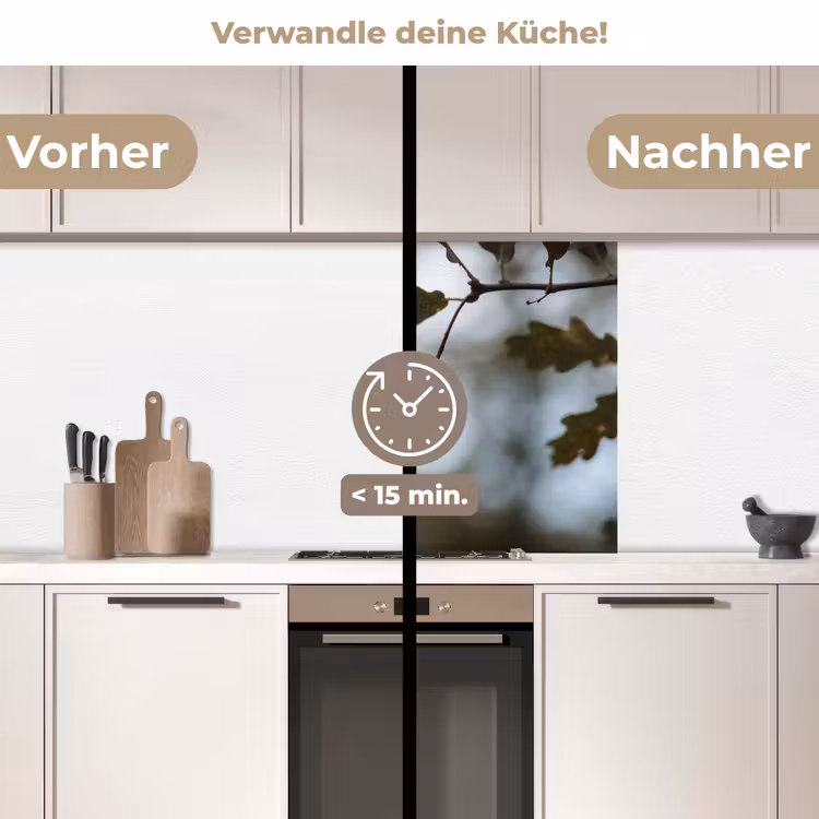 Küchen rückwand - Eichel - Eichenblatt - Wald - Herbst - Natur — 2