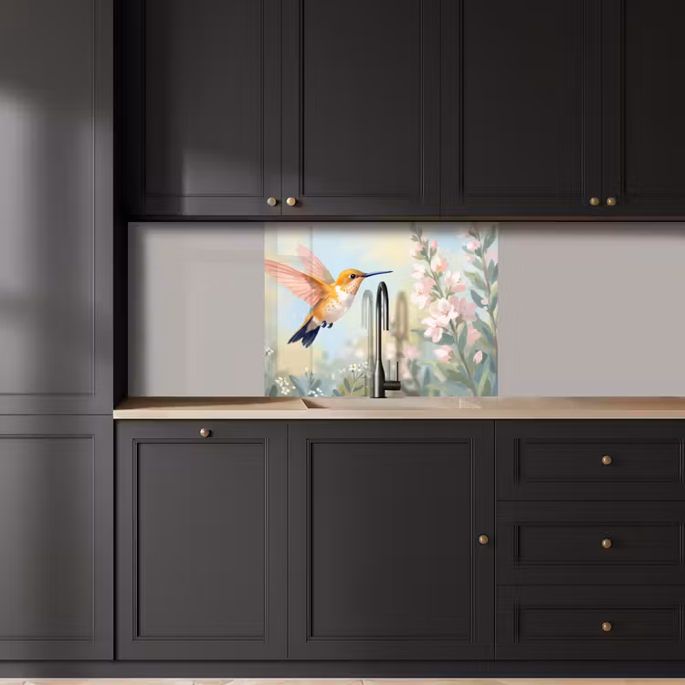 Küchen rückwand - Kolibri - Illustration - Farbenfroh — 5