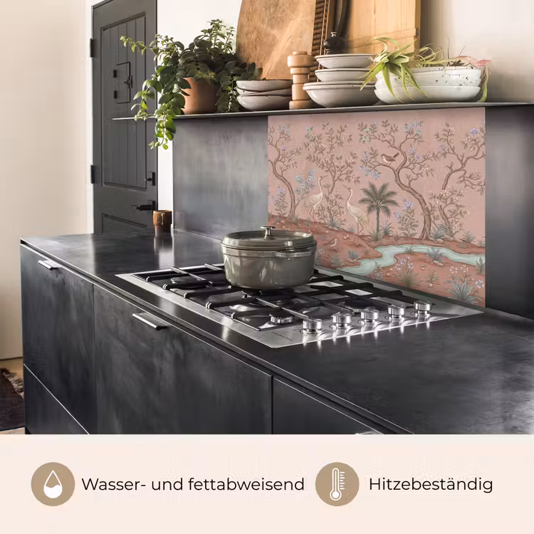 Küchen rückwand - Nostalgisch - Reiher - Rosa — 4
