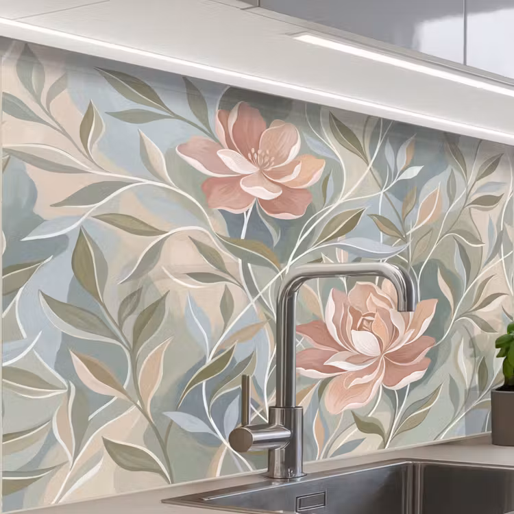 Küchen rückwand - Elegant - Romantisch - Rosa — 1