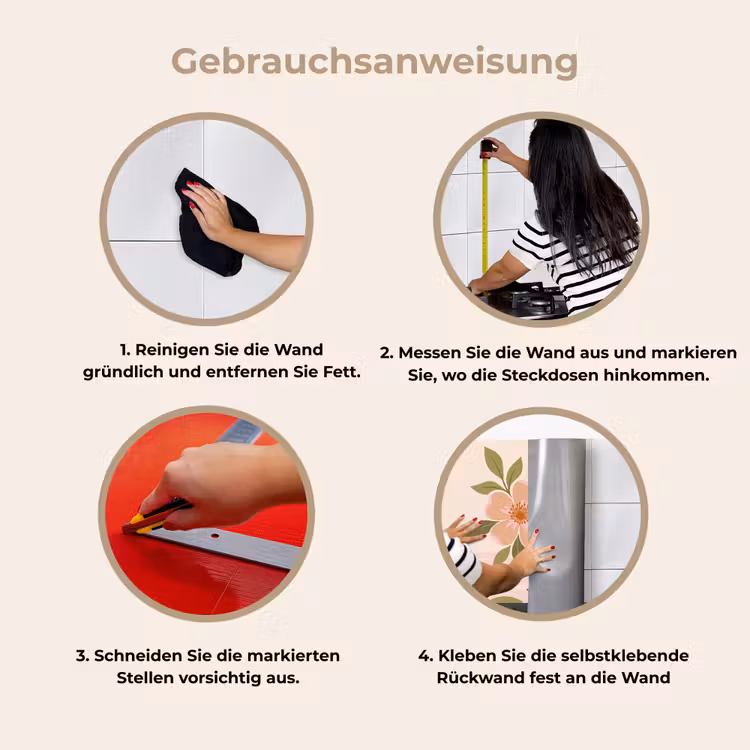 Küchen rückwand - Grafik - Blumen - Rosa — 8