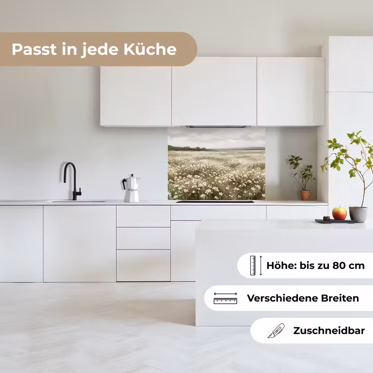 Küchen rückwand - Illustration - Landschaft - Weiß — 6