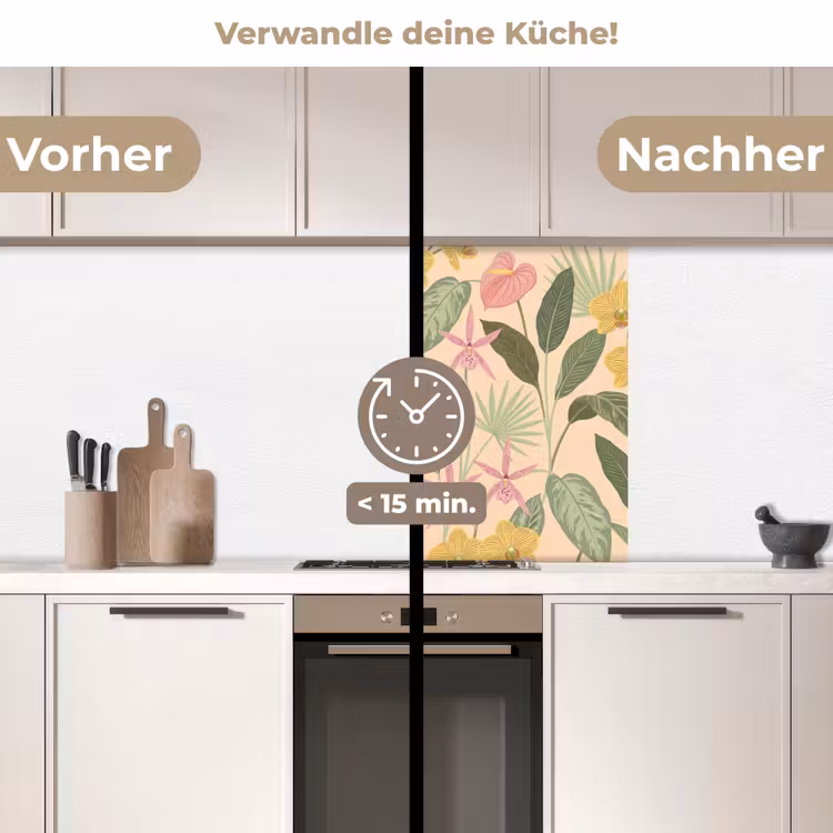 Küchen rückwand - Muster - Blumen - Farbenfroh — 2