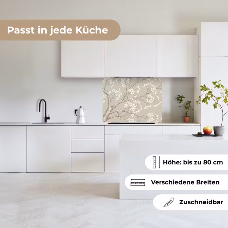 Küchen rückwand - Serene - Blüte - Weiß — 6