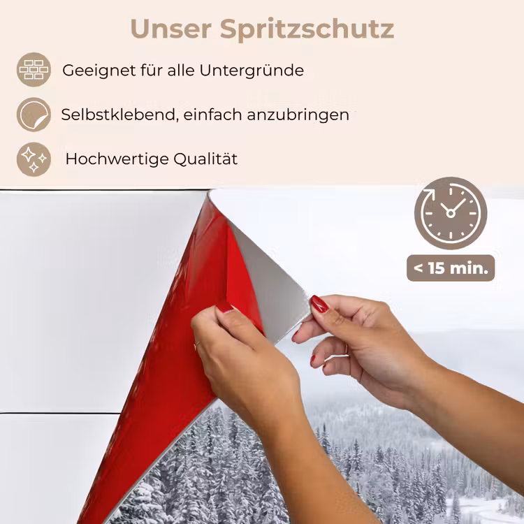 Spritzschutz Küche - Fluss - Gefroren - Landschaft - Winter — 4