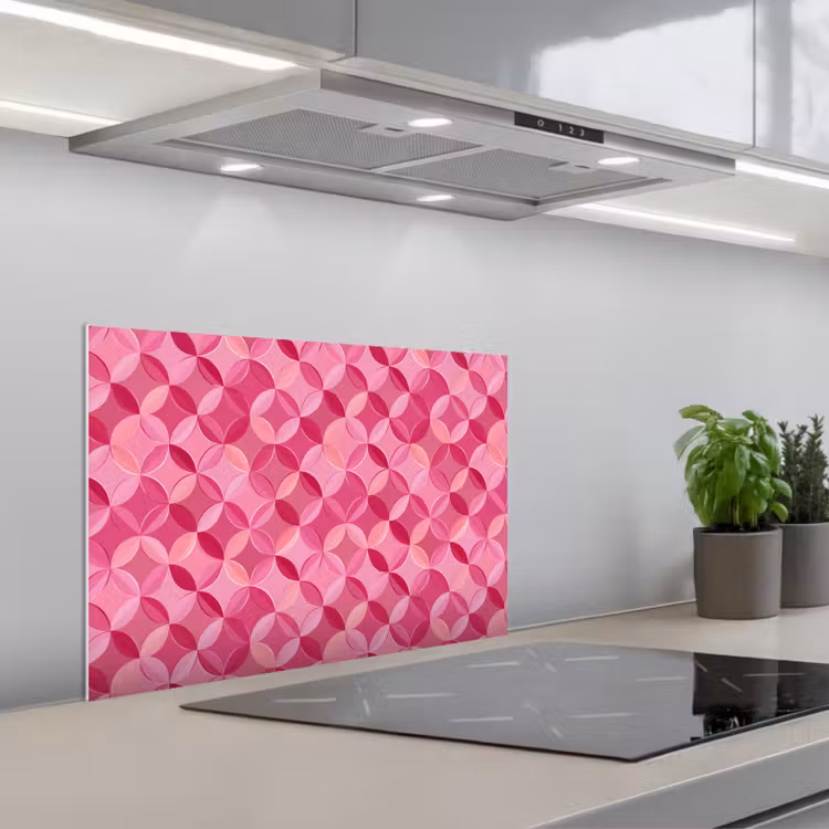 Spritzschutz Küche - Geometrisch - Mozaïek - Modern - Roze — 1