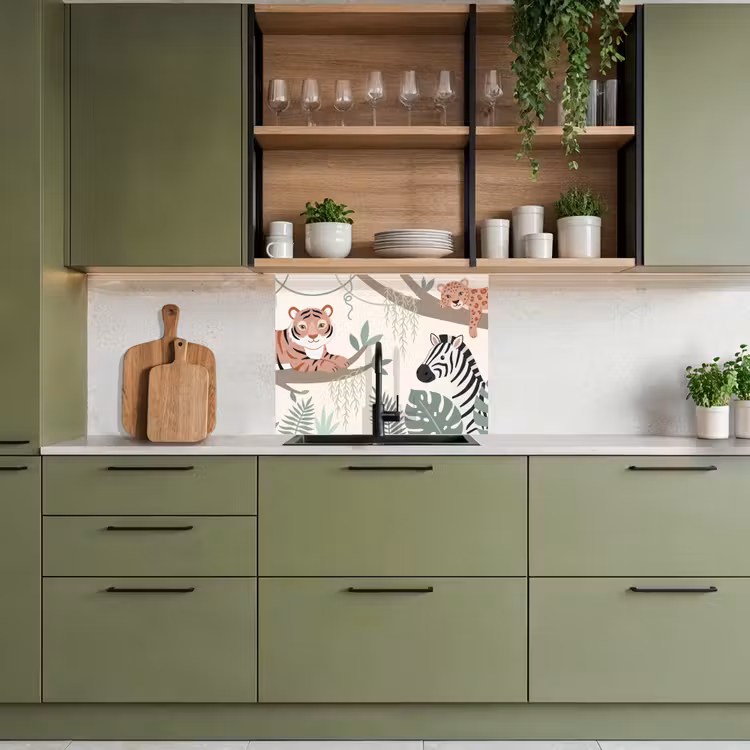 Küchen rückwand - Dschungel - Rustikal - Pastell — 7